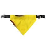 Yellow Coconut Pattern Print Over The Collar Dog Bandana