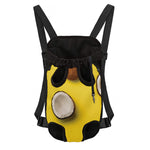 Yellow Coconut Pattern Print Pet Carrier Backpack