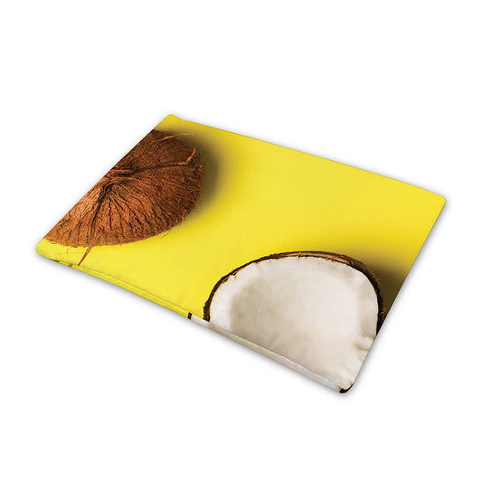 Yellow Coconut Pattern Print Pet Cooling Mat Cover