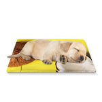 Yellow Coconut Pattern Print Pet Cooling Mat Cover