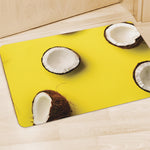 Yellow Coconut Pattern Print Polyester Doormat