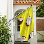 Yellow Coconut Pattern Print Polyester Flag