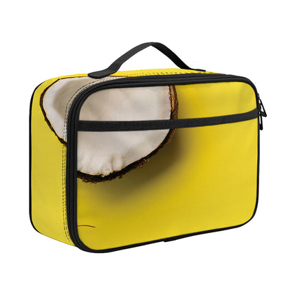 Yellow Coconut Pattern Print Portable Lunch Bag