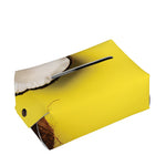 Yellow Coconut Pattern Print Rectangle Tissue Box Cover
