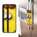 Yellow Coconut Pattern Print Refrigerator Handle Covers