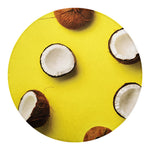 Yellow Coconut Pattern Print Round Blanket