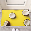 Yellow Coconut Pattern Print Rubber Doormat
