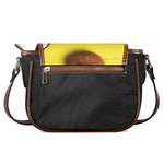 Yellow Coconut Pattern Print Saddle Bag