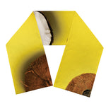 Yellow Coconut Pattern Print Scarf