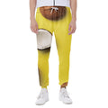 Yellow Coconut Pattern Print Joggers
