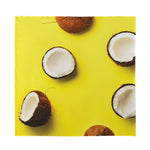 Yellow Coconut Pattern Print Silk Bandana