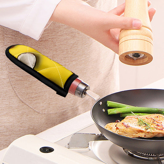 Yellow Coconut Pattern Print Skillet Handle Cover
