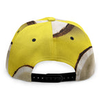 Yellow Coconut Pattern Print Snapback Cap