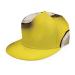 Yellow Coconut Pattern Print Snapback Cap