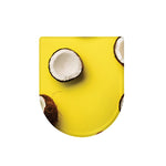 Yellow Coconut Pattern Print Toilet Lid Cover