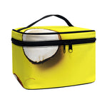 Yellow Coconut Pattern Print Travel Makeup Bag