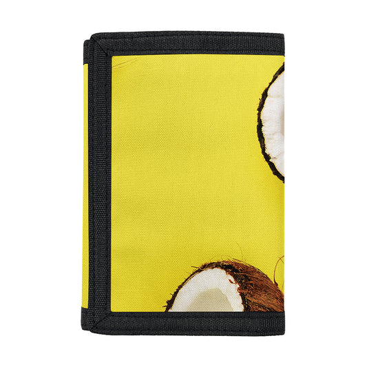 Yellow Coconut Pattern Print Trifold Wallet