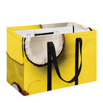 Yellow Coconut Pattern Print Utility Tote Bag