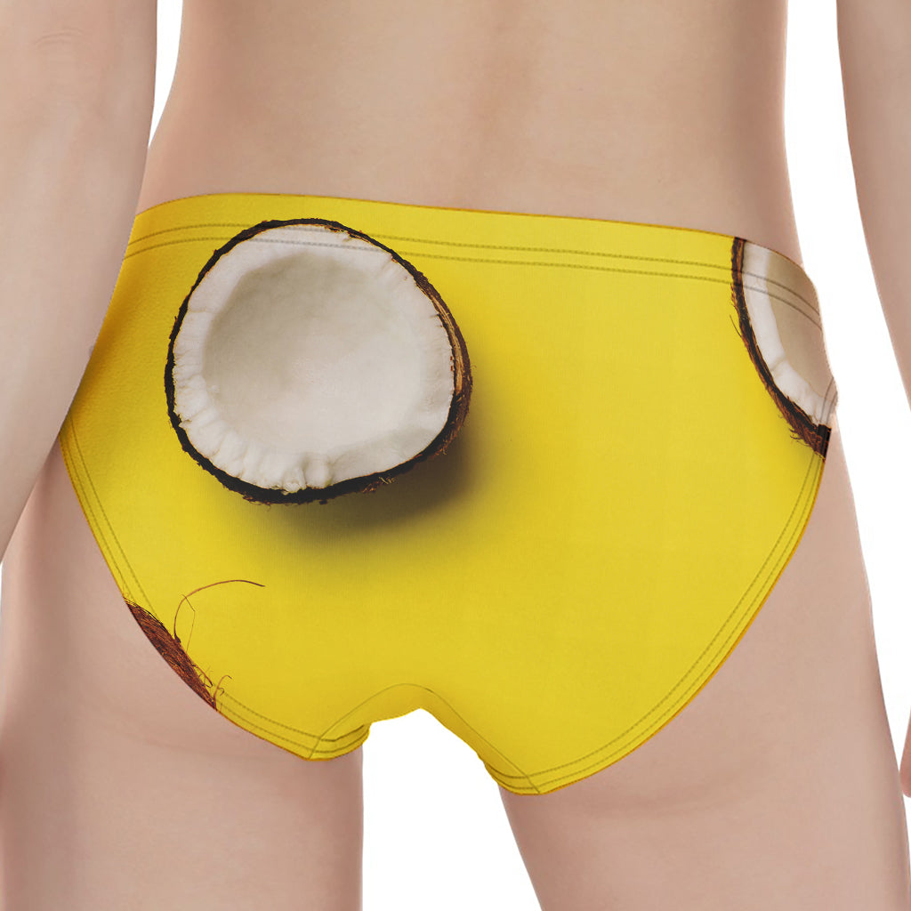 Yellow Coconut Pattern Print Women's Panties
