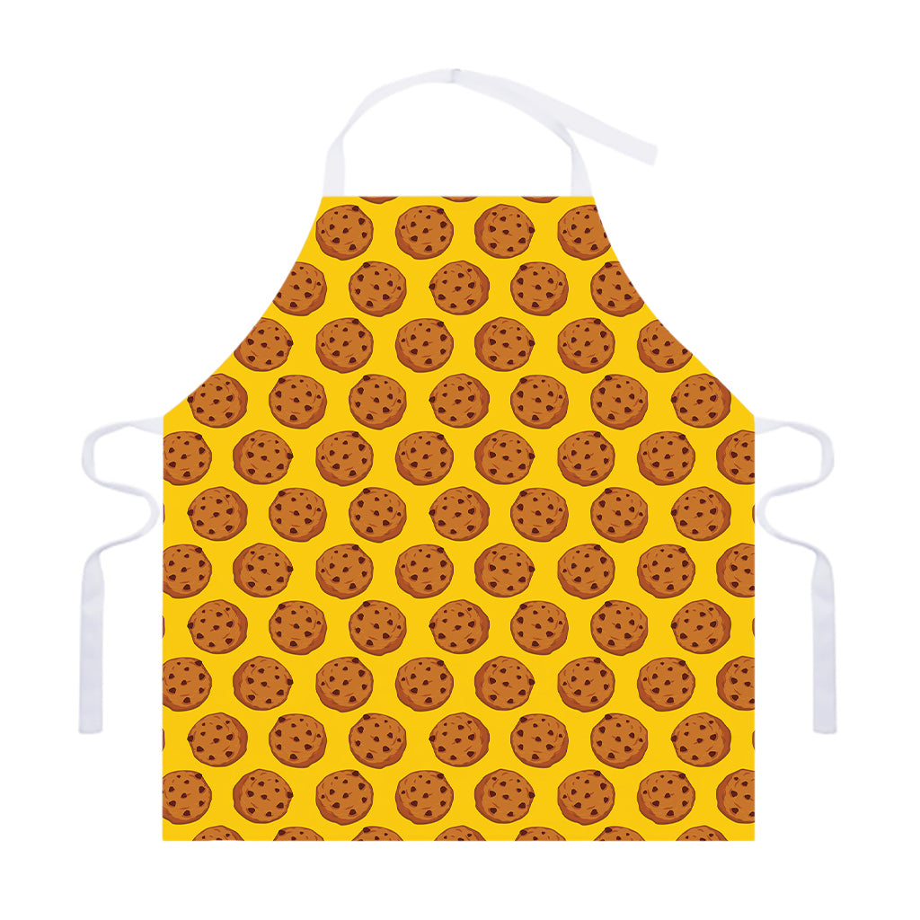 Yellow Cookie Pattern Print Adjustable Apron