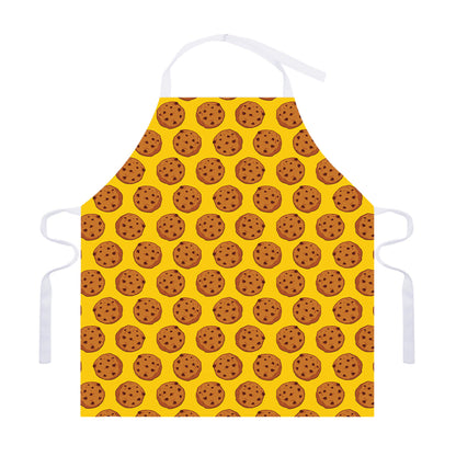 Yellow Cookie Pattern Print Adjustable Apron
