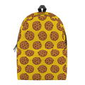 Yellow Cookie Pattern Print School Backpack