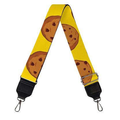 Yellow Cookie Pattern Print Bag Strap