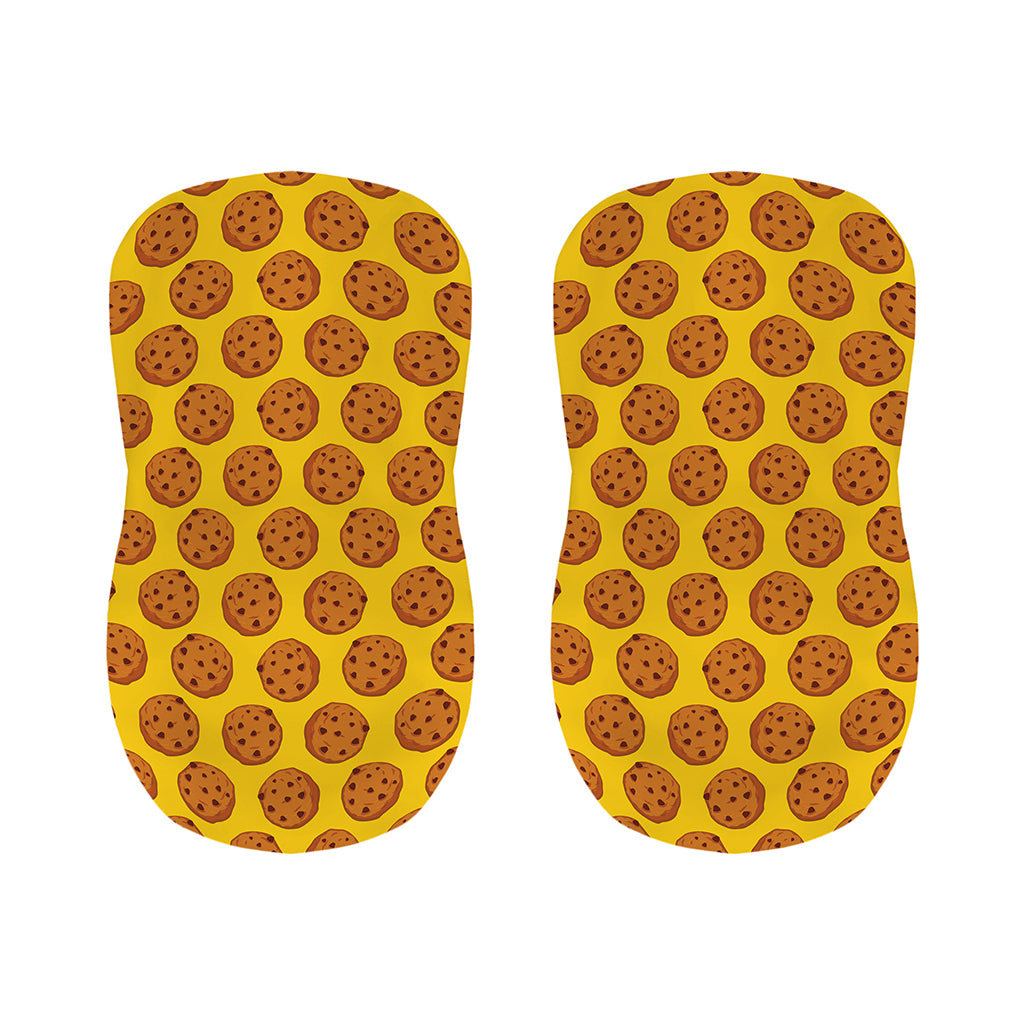 Yellow Cookie Pattern Print Bar Stool Covers
