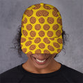 Yellow Cookie Pattern Print Baseball Cap