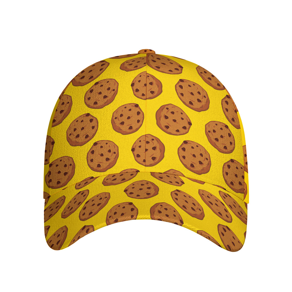 Yellow Cookie Pattern Print Baseball Cap