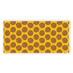 Yellow Cookie Pattern Print Beach Towel
