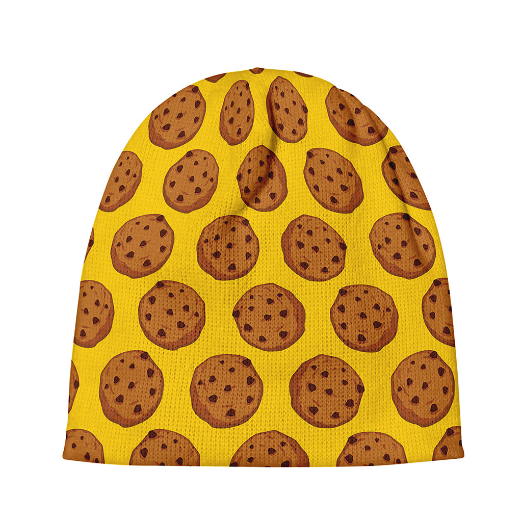 Yellow Cookie Pattern Print Beanie