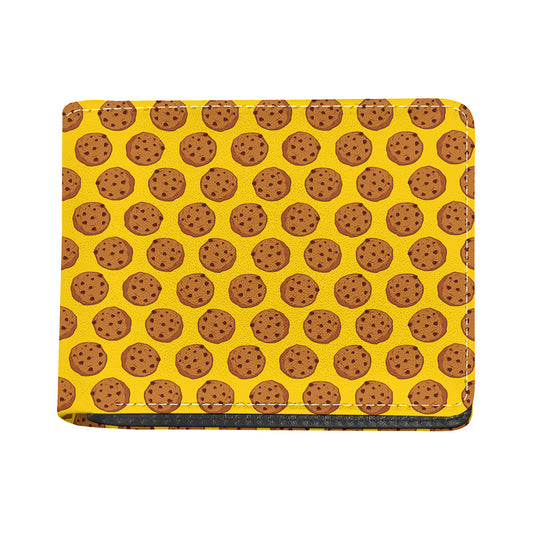 Yellow Cookie Pattern Print Bifold Wallet
