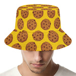 Yellow Cookie Pattern Print Bucket Hat