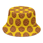 Yellow Cookie Pattern Print Bucket Hat