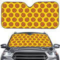 Yellow Cookie Pattern Print Car Windshield Sun Shade