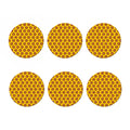 Yellow Cookie Pattern Print Coaster Set