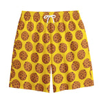 Yellow Cookie Pattern Print Cotton Shorts