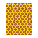 Yellow Cookie Pattern Print Curtain