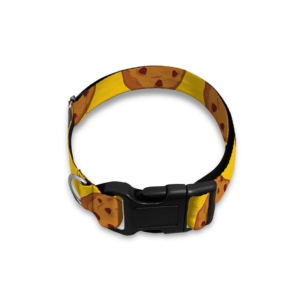 Yellow Cookie Pattern Print Dog Collar