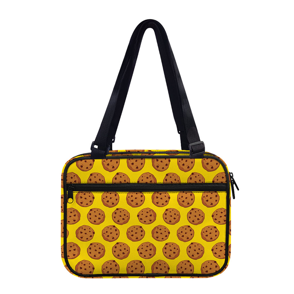 Yellow Cookie Pattern Print Double Strap Bible Bag
