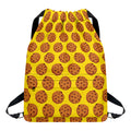 Yellow Cookie Pattern Print Drawstring Backpack