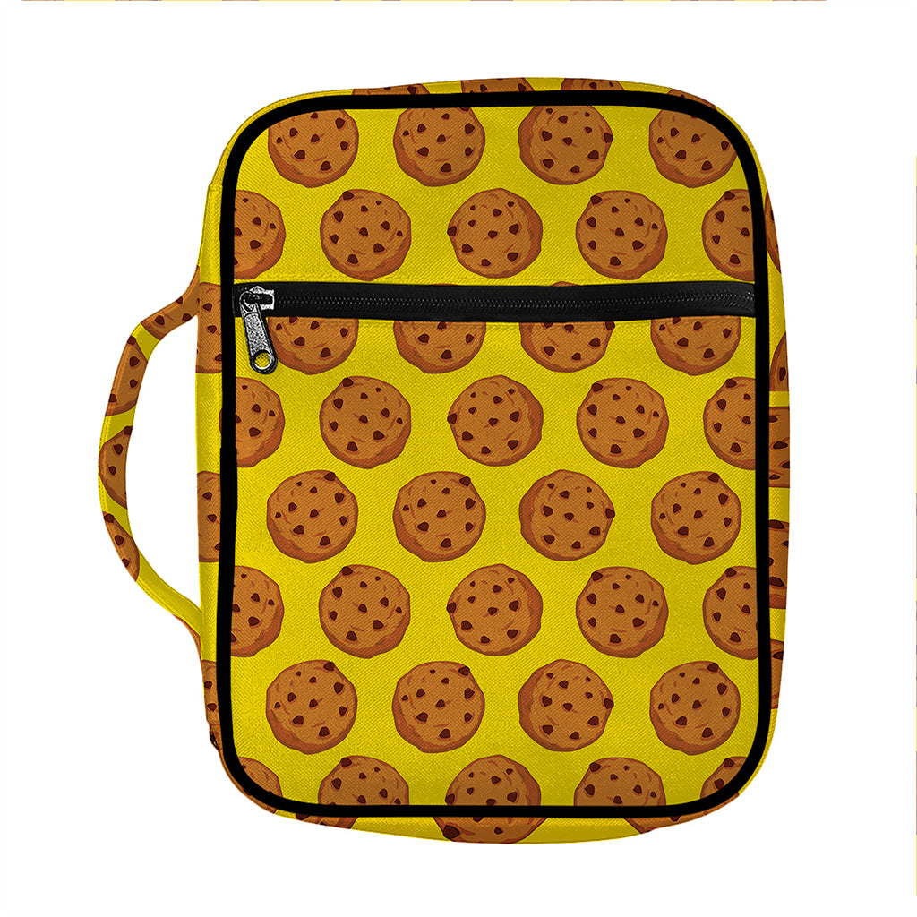 Yellow Cookie Pattern Print Front Pocket Bible Bag