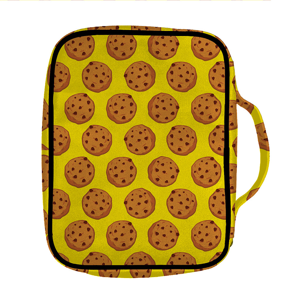 Yellow Cookie Pattern Print Front Pocket Bible Bag