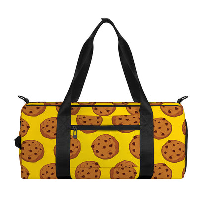Yellow Cookie Pattern Print Gym Bag