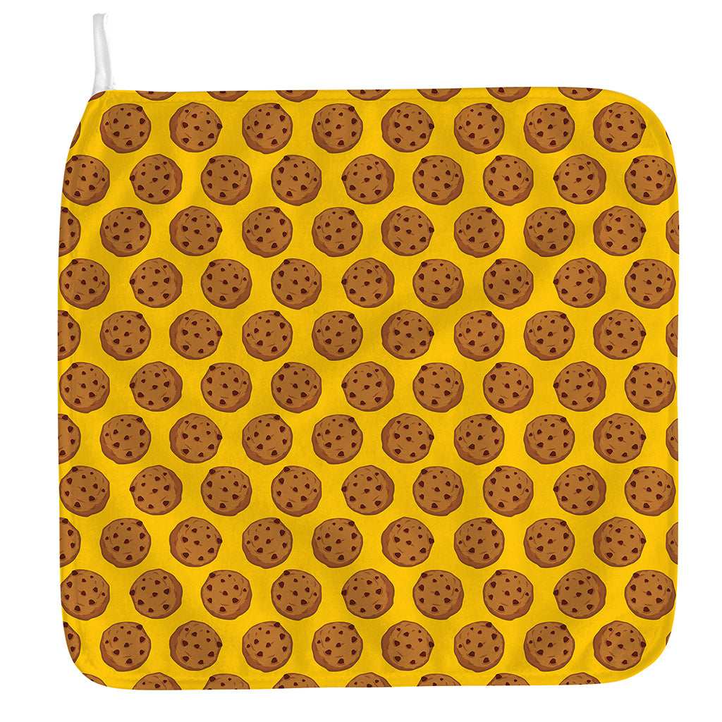 Yellow Cookie Pattern Print Hand Towel