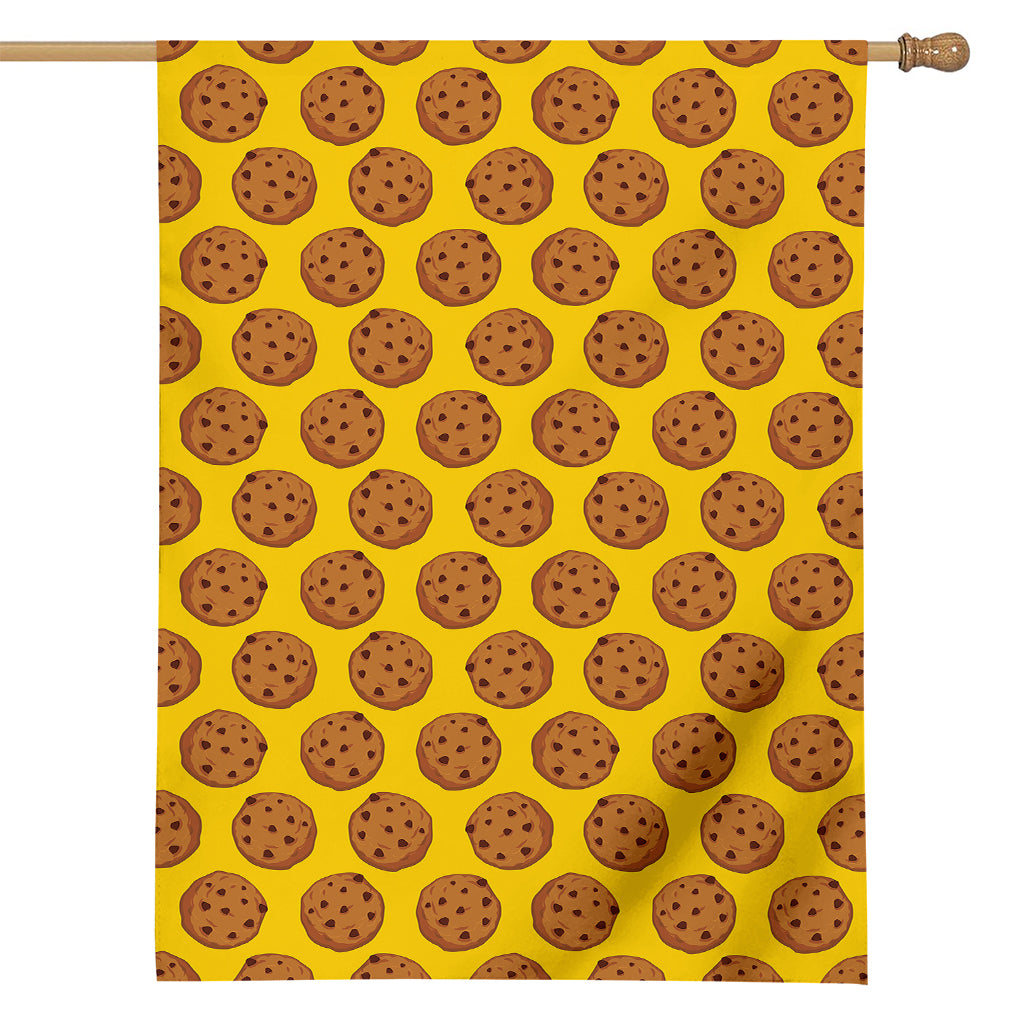 Yellow Cookie Pattern Print House Flag