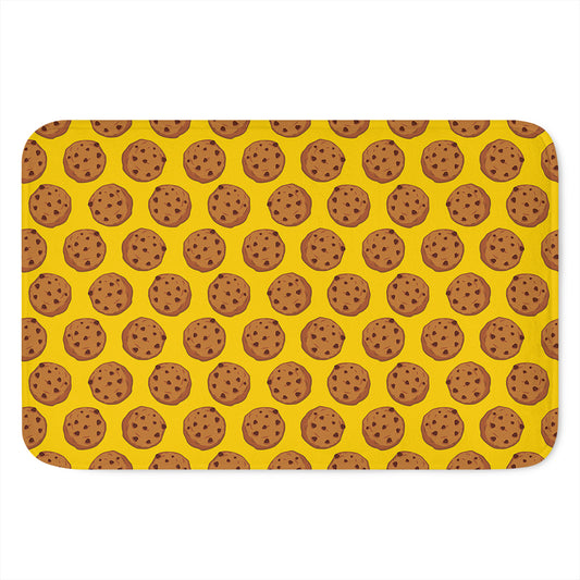 Yellow Cookie Pattern Print Indoor Door Mat
