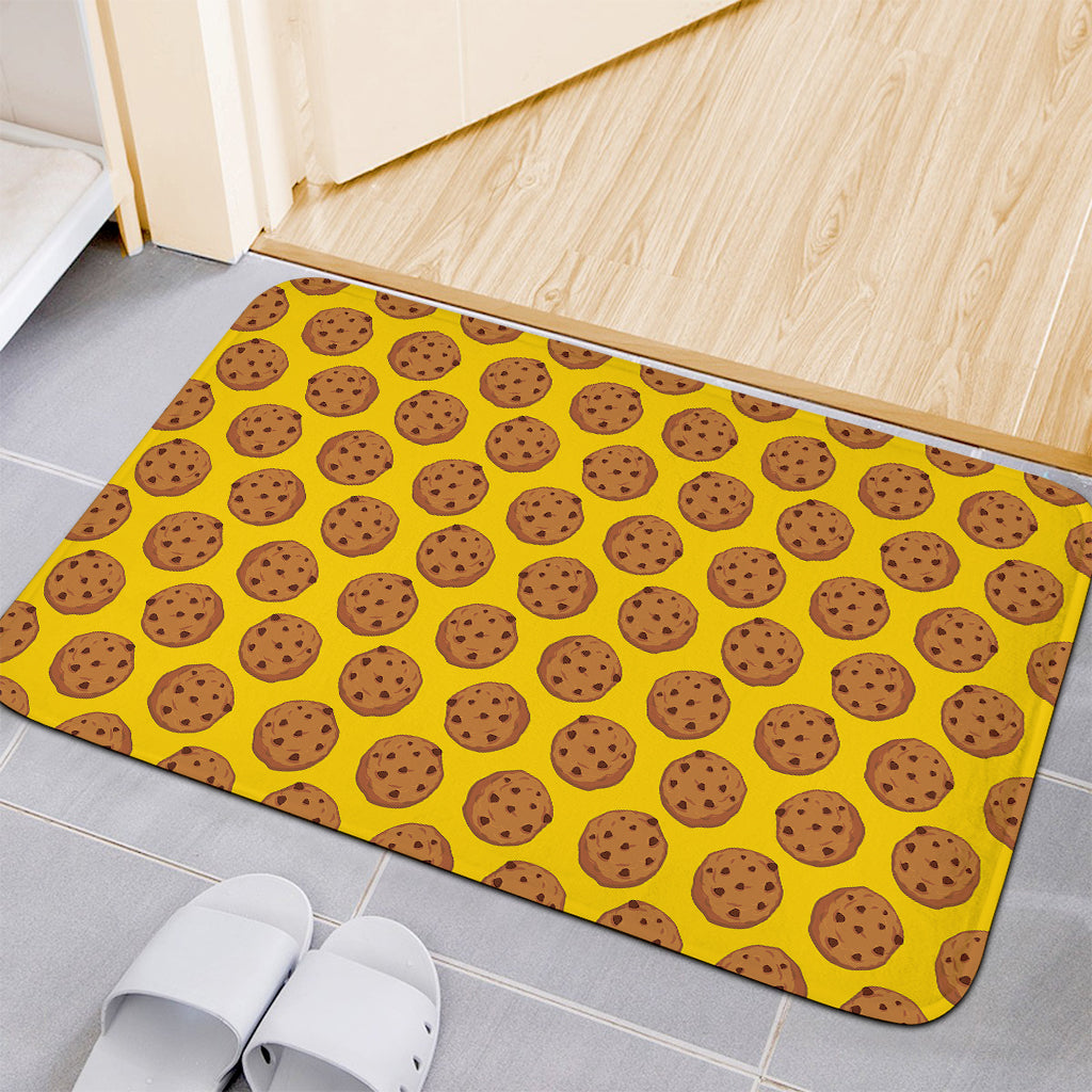 Yellow Cookie Pattern Print Indoor Door Mat