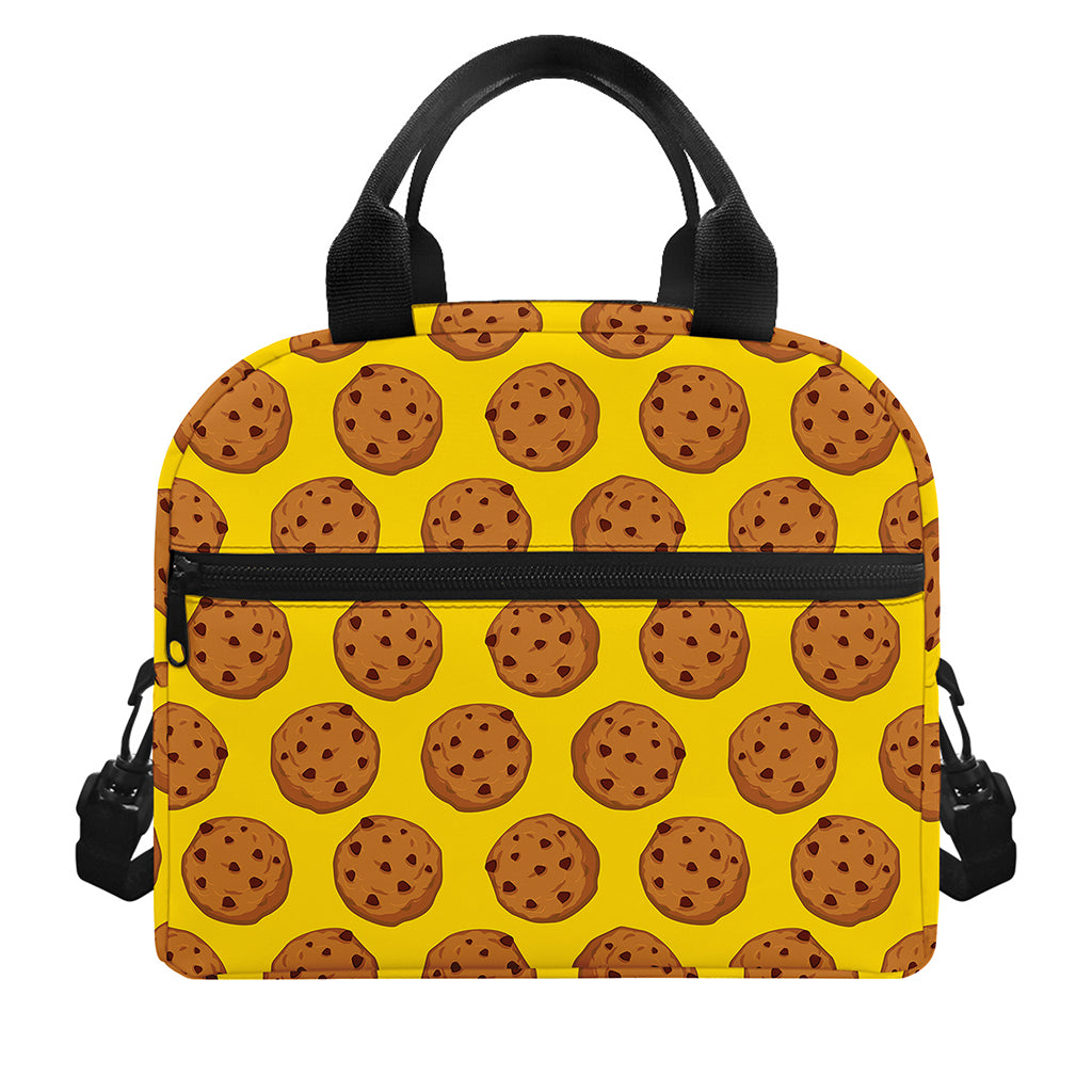 Yellow Cookie Pattern Print Insulated Lunch Bag